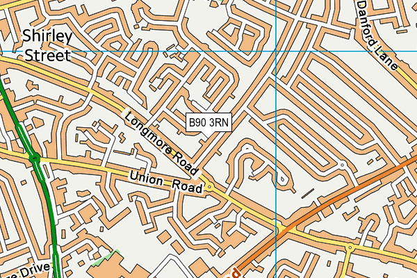 B90 3RN map - OS VectorMap District (Ordnance Survey)