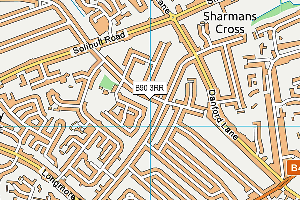 B90 3RR map - OS VectorMap District (Ordnance Survey)