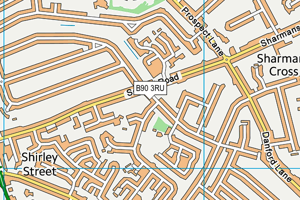B90 3RU map - OS VectorMap District (Ordnance Survey)