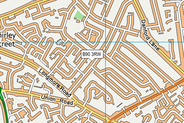 B90 3RW map - OS VectorMap District (Ordnance Survey)
