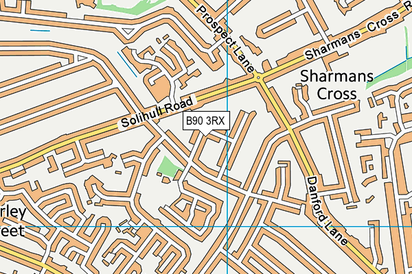 B90 3RX map - OS VectorMap District (Ordnance Survey)