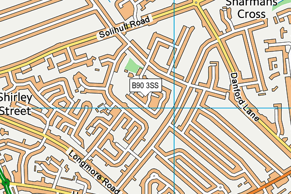 B90 3SS map - OS VectorMap District (Ordnance Survey)