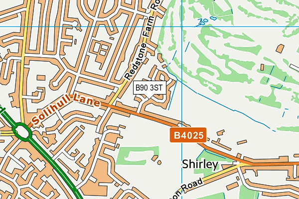 B90 3ST map - OS VectorMap District (Ordnance Survey)