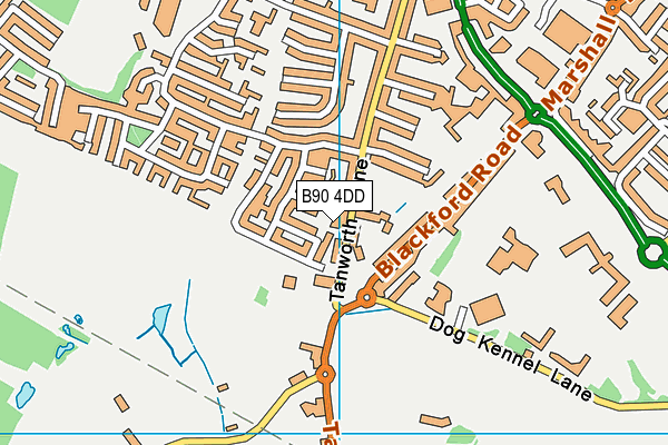 B90 4DD map - OS VectorMap District (Ordnance Survey)