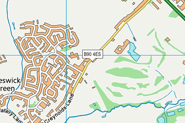 B90 4ES map - OS VectorMap District (Ordnance Survey)