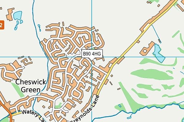 Cheswick Green Primary School map (B90 4HG) - OS VectorMap District (Ordnance Survey)