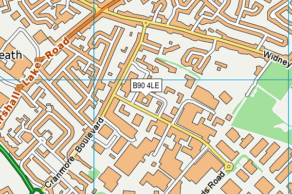 B90 4LE map - OS VectorMap District (Ordnance Survey)