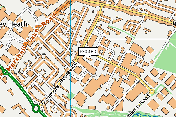 B90 4PD map - OS VectorMap District (Ordnance Survey)