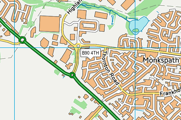 B90 4TH map - OS VectorMap District (Ordnance Survey)