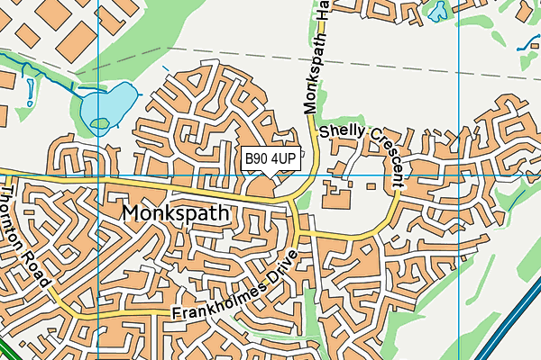 B90 4UP map - OS VectorMap District (Ordnance Survey)