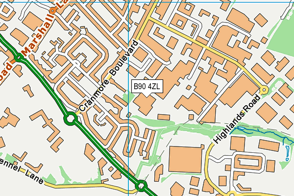 David Lloyd (Solihull Cranmore) map (B90 4ZL) - OS VectorMap District (Ordnance Survey)