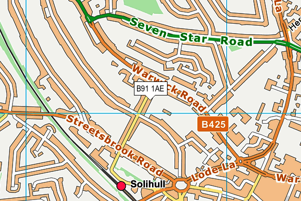 B91 1AE map - OS VectorMap District (Ordnance Survey)