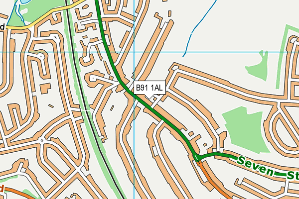 B91 1AL map - OS VectorMap District (Ordnance Survey)