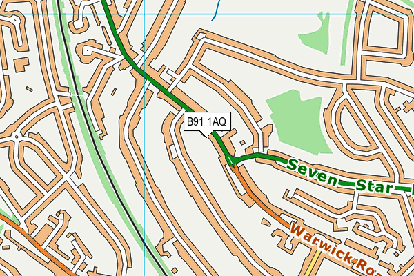 B91 1AQ map - OS VectorMap District (Ordnance Survey)