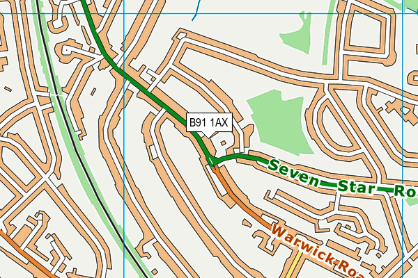 B91 1AX map - OS VectorMap District (Ordnance Survey)