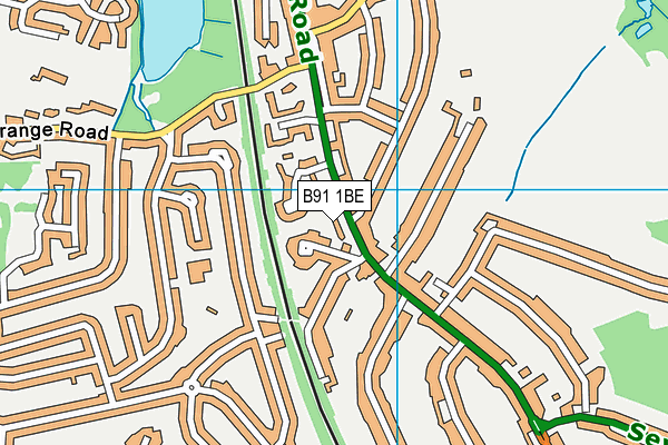 B91 1BE map - OS VectorMap District (Ordnance Survey)