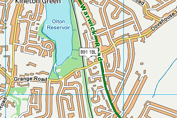 B91 1BL map - OS VectorMap District (Ordnance Survey)