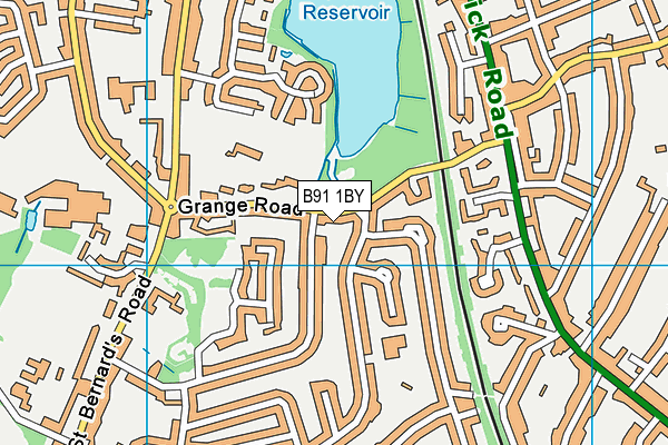 B91 1BY map - OS VectorMap District (Ordnance Survey)