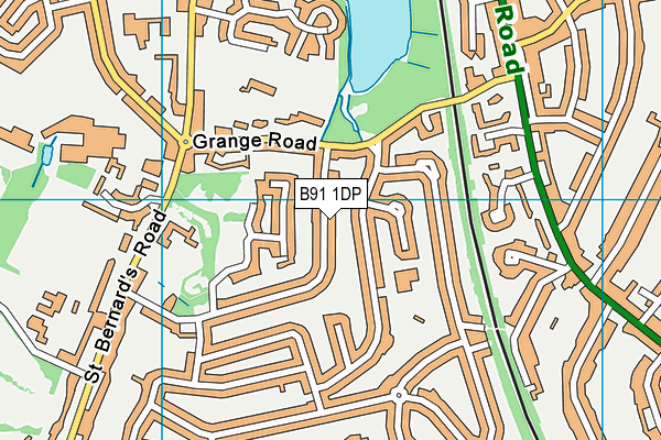 B91 1DP map - OS VectorMap District (Ordnance Survey)