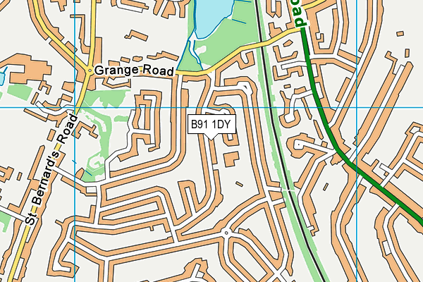 Oak Cottage Primary School map (B91 1DY) - OS VectorMap District (Ordnance Survey)