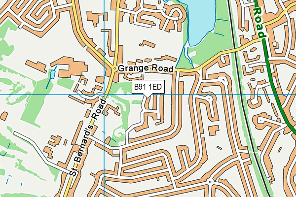 B91 1ED map - OS VectorMap District (Ordnance Survey)