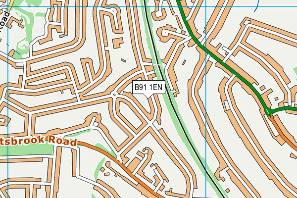 B91 1EN map - OS VectorMap District (Ordnance Survey)