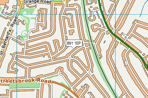 B91 1EP map - OS VectorMap District (Ordnance Survey)