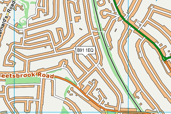 B91 1EQ map - OS VectorMap District (Ordnance Survey)