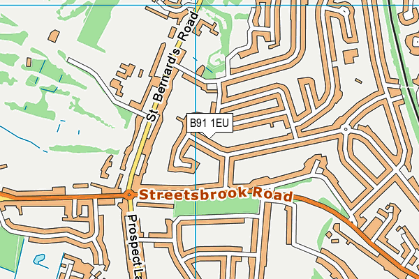 B91 1EU map - OS VectorMap District (Ordnance Survey)