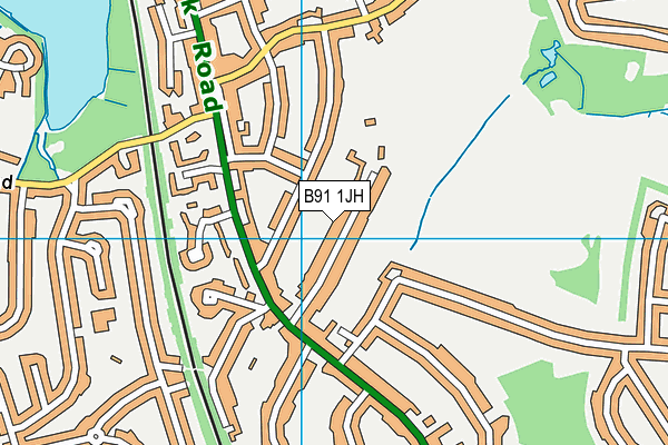 B91 1JH map - OS VectorMap District (Ordnance Survey)