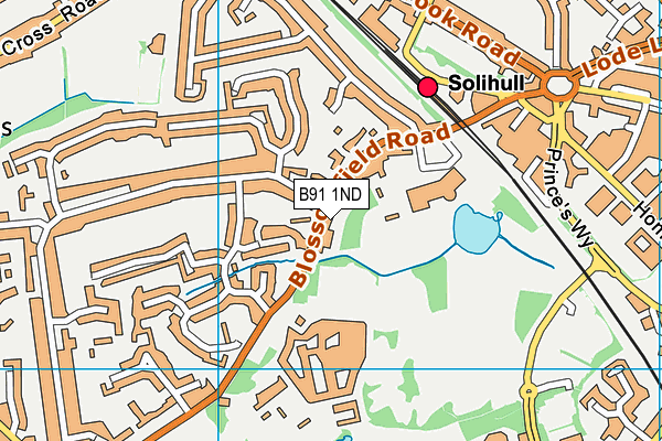 B91 1ND map - OS VectorMap District (Ordnance Survey)