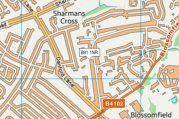 B91 1NR map - OS VectorMap District (Ordnance Survey)