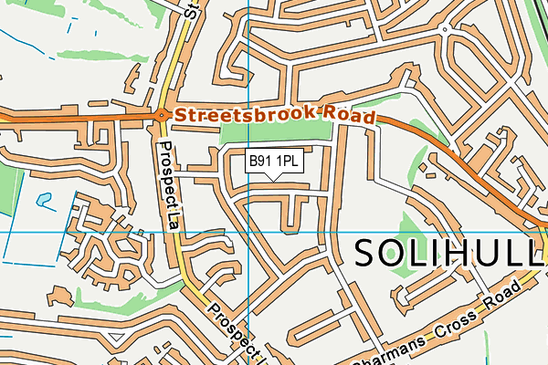 B91 1PL map - OS VectorMap District (Ordnance Survey)