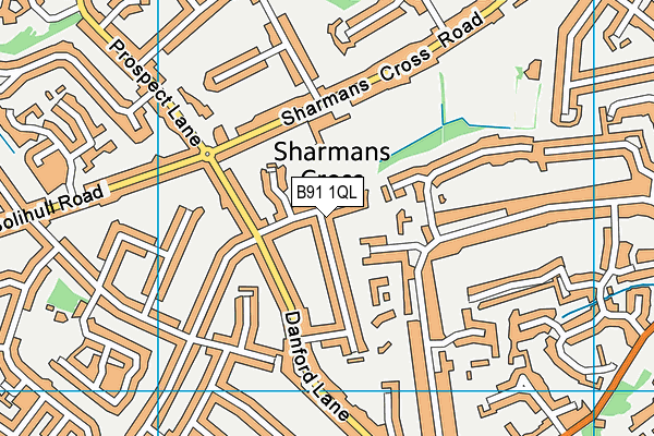 B91 1QL map - OS VectorMap District (Ordnance Survey)