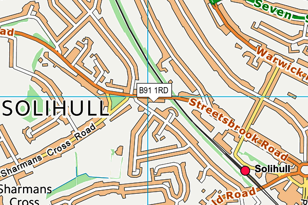 B91 1RD map - OS VectorMap District (Ordnance Survey)