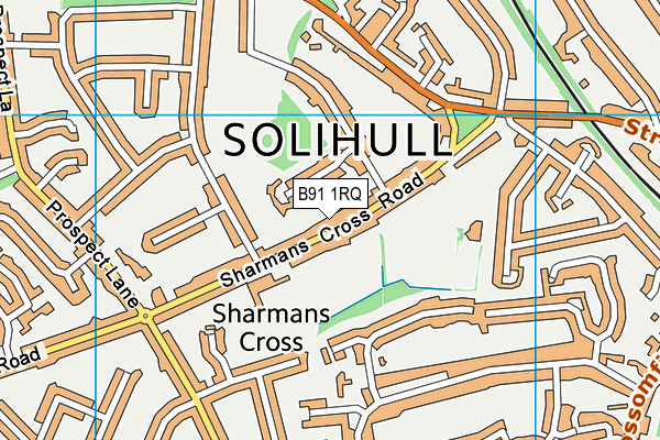 Silhill Football Club  map (B91 1RQ) - OS VectorMap District (Ordnance Survey)