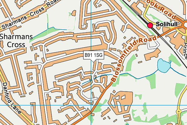 B91 1SG map - OS VectorMap District (Ordnance Survey)