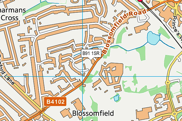 B91 1SR map - OS VectorMap District (Ordnance Survey)