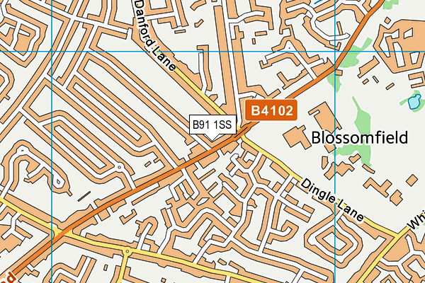 B91 1SS map - OS VectorMap District (Ordnance Survey)