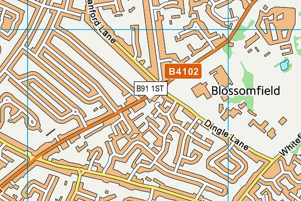 B91 1ST map - OS VectorMap District (Ordnance Survey)