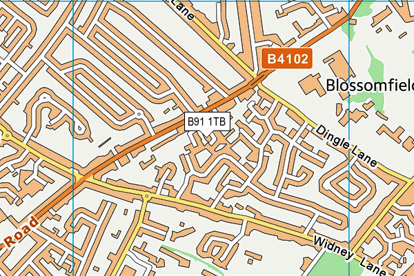 B91 1TB map - OS VectorMap District (Ordnance Survey)