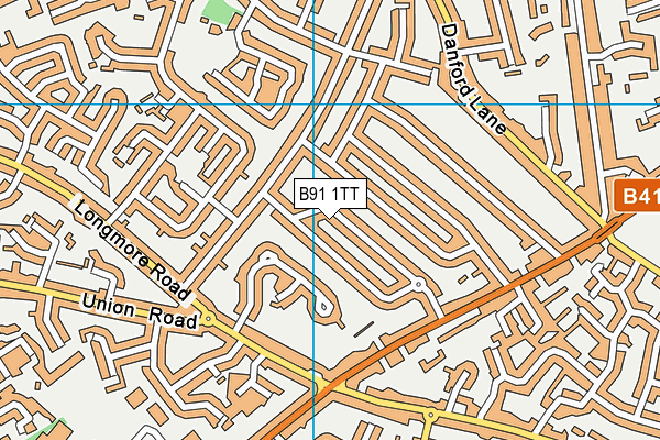 B91 1TT map - OS VectorMap District (Ordnance Survey)