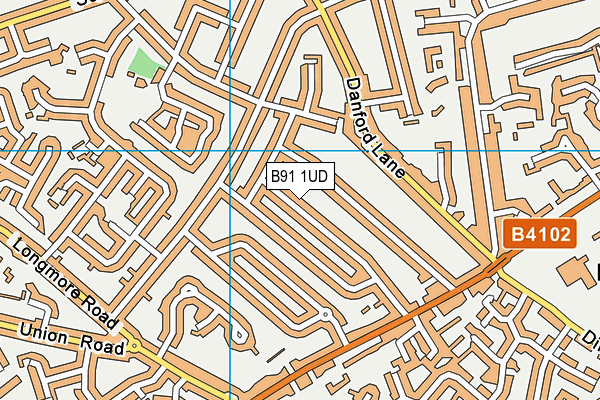 B91 1UD map - OS VectorMap District (Ordnance Survey)