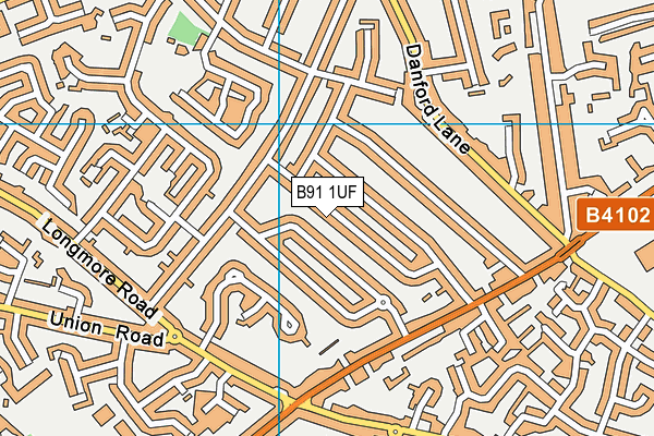 B91 1UF map - OS VectorMap District (Ordnance Survey)