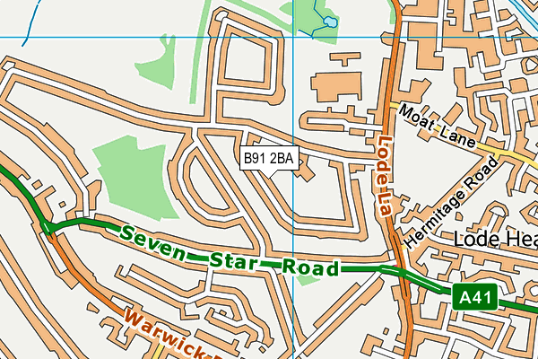 B91 2BA map - OS VectorMap District (Ordnance Survey)