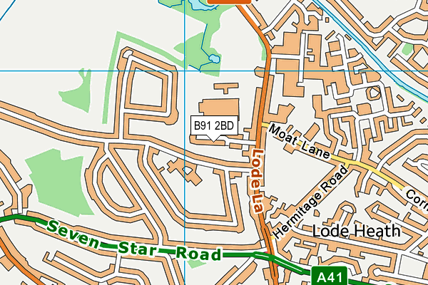 B91 2BD map - OS VectorMap District (Ordnance Survey)