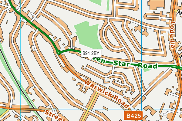 B91 2BY map - OS VectorMap District (Ordnance Survey)