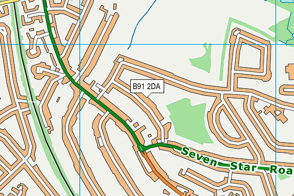 B91 2DA map - OS VectorMap District (Ordnance Survey)