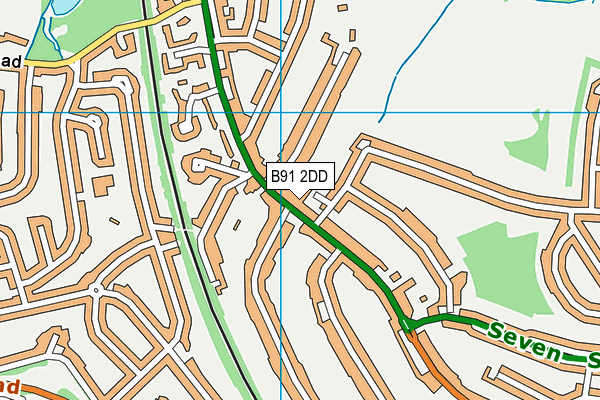 B91 2DD map - OS VectorMap District (Ordnance Survey)