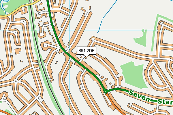 B91 2DE map - OS VectorMap District (Ordnance Survey)